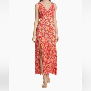 Beautiful RIXO dress. Super cute with side slit! Maxi dress. Red dress. Long